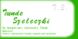 tunde szeleczki business card