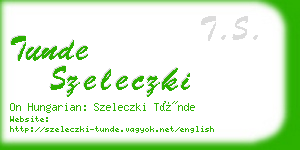 tunde szeleczki business card